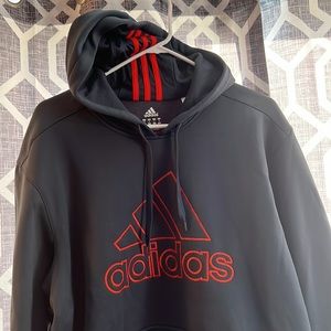 XL Black and Red Adidas Hoodie